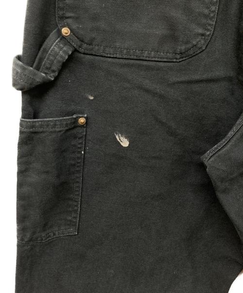 CarHartt（カーハート）CarHartt (カーハート) WASHED-DUCK DOUBLE-FRONT WORK DUNGAREE ブラック サイズ:	SIZE W36×L32の古着・服飾アイテム