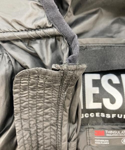 DIESEL（ディーゼル）DIESEL (ディーゼル) HOODED DOWN PUFFER JACKET ブラック サイズ:Sの古着・服飾アイテム