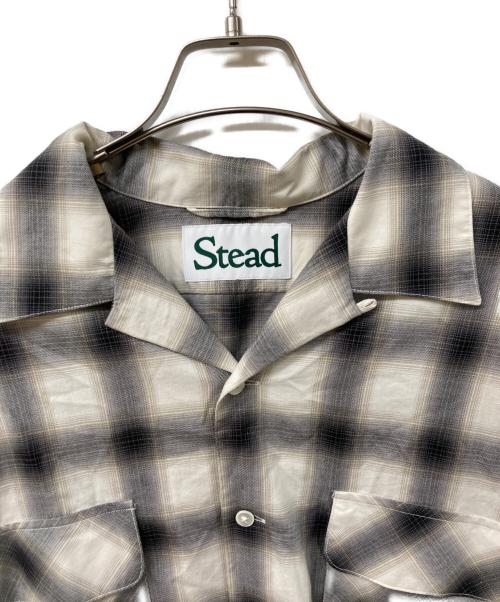 STEAD（ステッド）Stead (ステッド) オンブレチェックシャツ ベージュ サイズ:	SIZE Mの古着・服飾アイテム