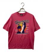 Hysteric Glamourヒステリックグラマー）の古着「プリントTシャツ」｜ショッキングピンク