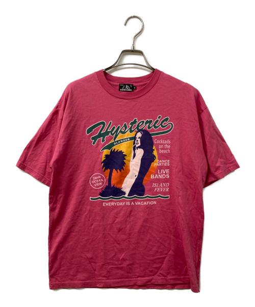 Hysteric Glamour（ヒステリックグラマー）Hysteric Glamour (ヒステリックグラマー) プリントTシャツ ショッキングピンク サイズ:Mの古着・服飾アイテム