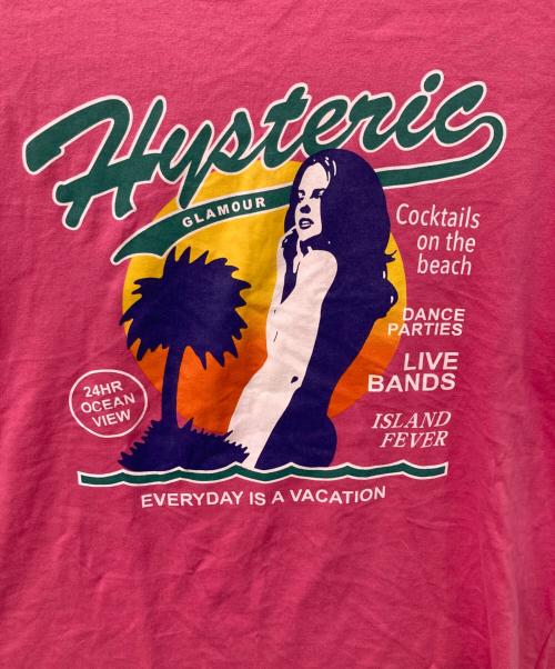 Hysteric Glamour（ヒステリックグラマー）Hysteric Glamour (ヒステリックグラマー) プリントTシャツ ショッキングピンク サイズ:Mの古着・服飾アイテム
