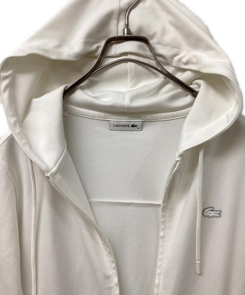 LACOSTE（ラコステ）LACOSTE (ラコステ) COOL MAXジップアップスウェットフーディー ホワイト サイズ:34の古着・服飾アイテム