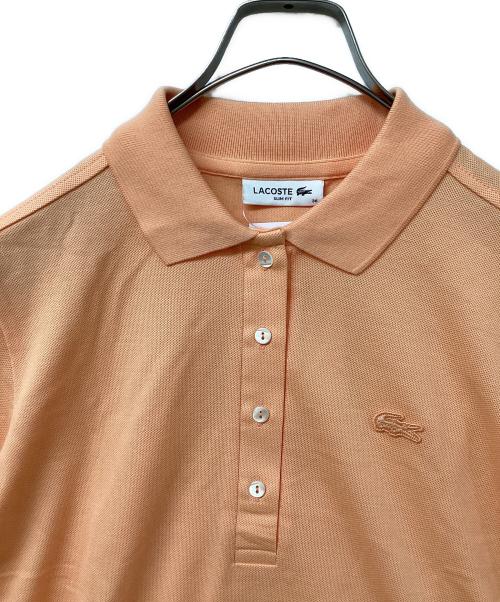 LACOSTE（ラコステ）LACOSTE (ラコステ) ストレッチコットンピケポロシャツ オレンジ サイズ:36の古着・服飾アイテム