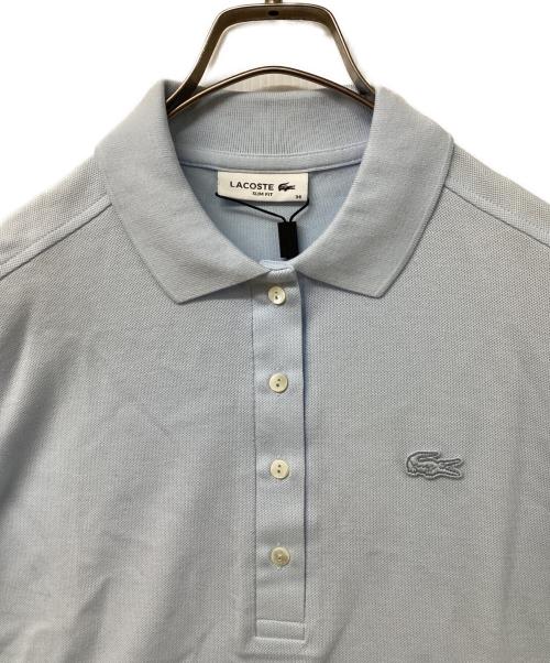 LACOSTE（ラコステ）LACOSTE (ラコステ) ストレッチコットンピケポロシャツ ライトブルー サイズ:36の古着・服飾アイテム