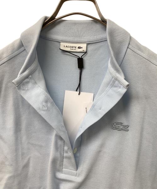 LACOSTE（ラコステ）LACOSTE (ラコステ) ストレッチコットンピケポロシャツ ライトブルー サイズ:36の古着・服飾アイテム