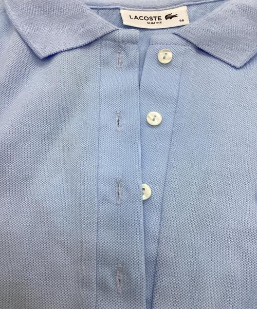 LACOSTE（ラコステ）LACOSTE (ラコステ) ストレッチコットンピケポロシャツ スカイブルー サイズ:36の古着・服飾アイテム