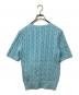 POLO RALPH LAUREN (ポロ・ラルフローレン) ケーブルニットコットンS/Sカーディガン スカイブルー サイズ:SIZE M：10000円