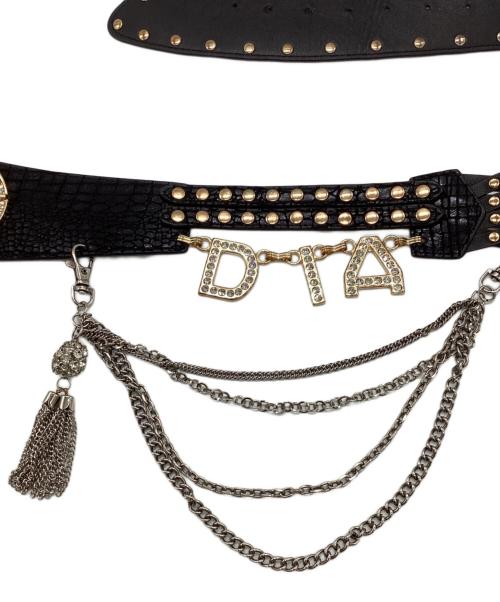 d.i.a（ディアイエ）d.i.a (ディアイエ) チャーム付き スターバックル チェーンベルト ブラックの古着・服飾アイテム
