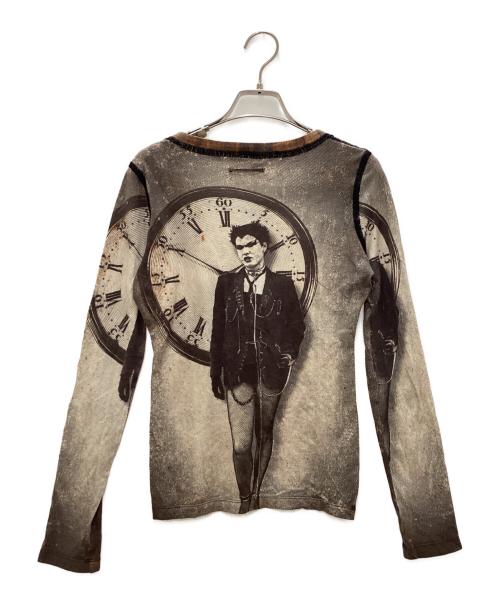 Jean Paul Gaultier FEMME（ジャンポールゴルチエ フェム）Jean Paul Gaultier FEMME (ジャンポールゴルチエ フェム) パンクガールプリントカットソー ブラウン サイズ:40の古着・服飾アイテム