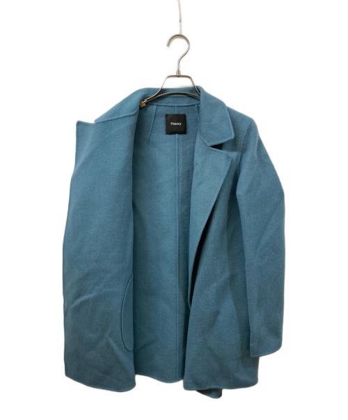 theory（セオリー）theory (セオリー) シルクブレンドコート スカイブルー サイズ:	SIZE Pの古着・服飾アイテム