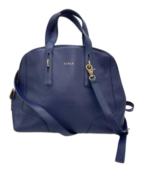 FURLA（フルラ）FURLA (フルラ) ハンドバッグ ネイビーの古着・服飾アイテム