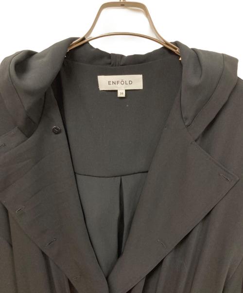 ENFOLD（エンフォルド）ENFOLD (エンフォルド) フーデッドジャンプスーツ ブラック サイズ:38の古着・服飾アイテム