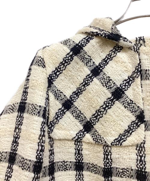 Rene（ルネ）Rene (ルネ) フード付きツイードジャケット アイボリー サイズ:SIZE 36の古着・服飾アイテム