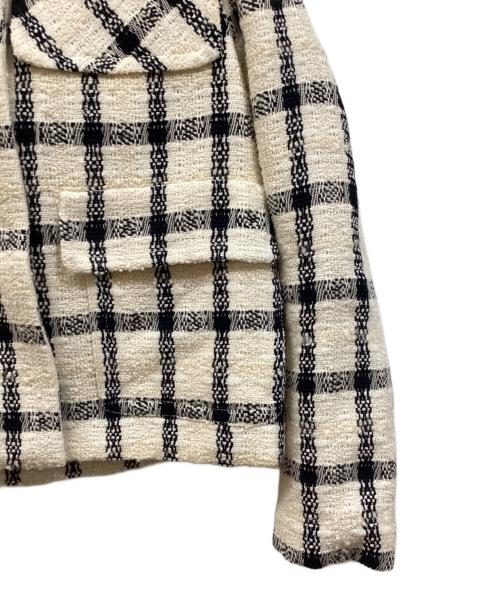 Rene（ルネ）Rene (ルネ) フード付きツイードジャケット アイボリー サイズ:SIZE 36の古着・服飾アイテム