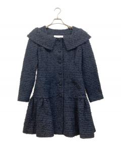 中古・古着通販】Rene (ルネ) ベロアワンピース ネイビー サイズ:36