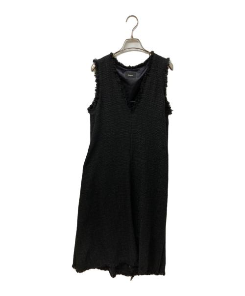 Diagram（ダイアグラム）Diagram (ダイアグラム) グレースコンチネンタル ツイードフレアワンピース ブラック サイズ:SIZE 36の古着・服飾アイテム