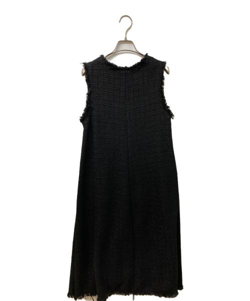 Diagram（ダイアグラム）Diagram (ダイアグラム) グレースコンチネンタル ツイードフレアワンピース ブラック サイズ:SIZE 36の古着・服飾アイテム