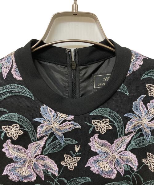 GRACE CONTINENTAL（（グレースコンチネンタル）GRACE CONTINENTAL (グレースコンチネンタル) 刺繍オールインワン ブラック サイズ:36の古着・服飾アイテム