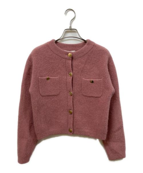 Snidel（スナイデル）Snidel (スナイデル) フォックスファーニットジャケット ピンク サイズ:SIZE 1の古着・服飾アイテム