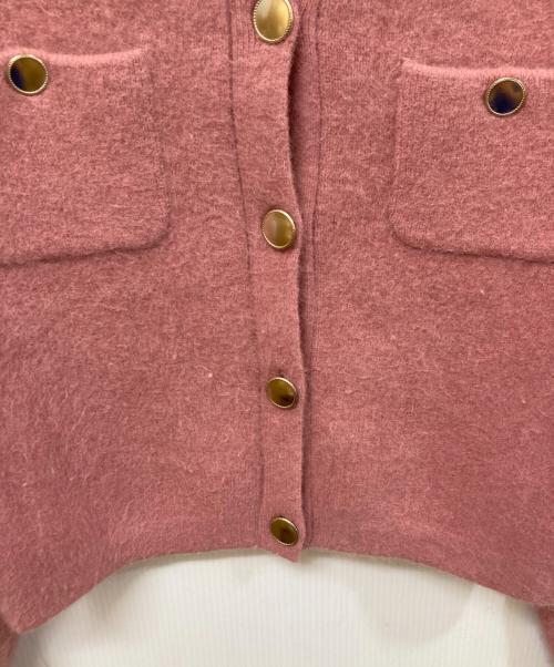 Snidel（スナイデル）Snidel (スナイデル) フォックスファーニットジャケット ピンク サイズ:SIZE 1の古着・服飾アイテム
