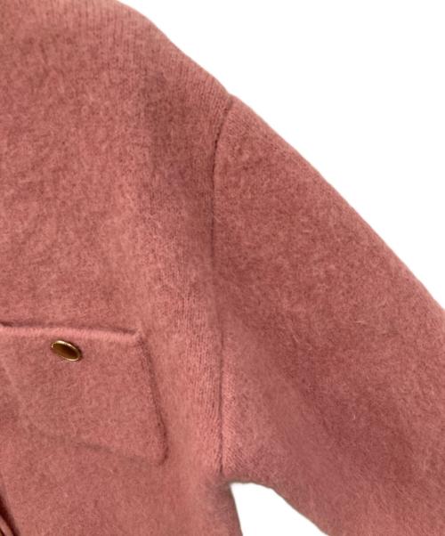 Snidel（スナイデル）Snidel (スナイデル) フォックスファーニットジャケット ピンク サイズ:SIZE 1の古着・服飾アイテム