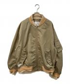 SUPERTHANKSスーパーサンクス）の古着「MA-1 オーバーサイズ ブルゾン」｜ベージュ