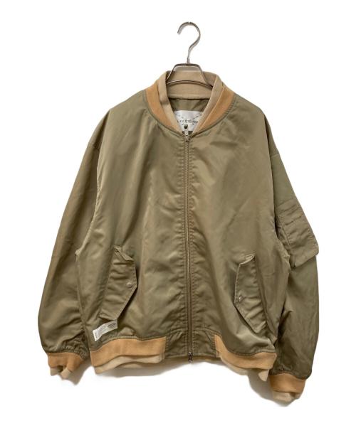 SUPERTHANKS（スーパーサンクス）SUPERTHANKS (スーパーサンクス) MA-1 オーバーサイズ ブルゾン ベージュ サイズ:	SIZE Sの古着・服飾アイテム