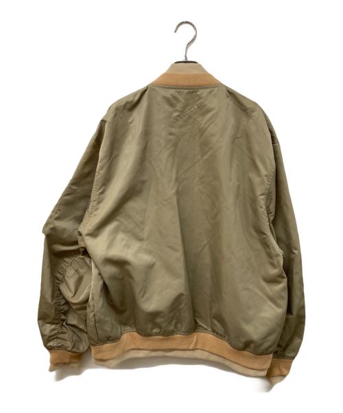 SUPERTHANKS（スーパーサンクス）SUPERTHANKS (スーパーサンクス) MA-1 オーバーサイズ ブルゾン ベージュ サイズ:	SIZE Sの古着・服飾アイテム