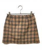 BURBERRY BLUE LABELバーバリー ブルー レーベル）の古着「ノバチェック ミニスカート」｜イエロー