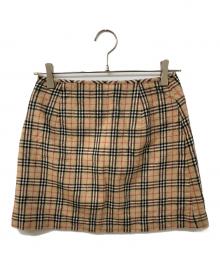 BURBERRY BLUE LABEL（バーバリー ブルー レーベル）の古着「ノバチェック ミニスカート」｜イエロー