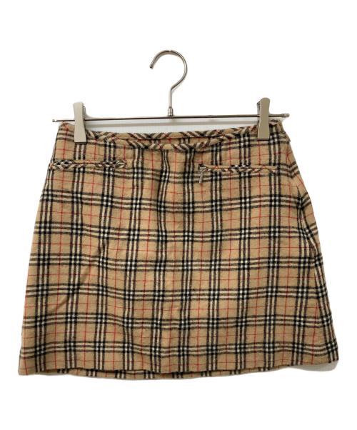 BURBERRY BLUE LABEL（バーバリー ブルー レーベル）BURBERRY BLUE LABEL (バーバリー ブルー レーベル) ノバチェック ミニスカート イエロー サイズ:SIZE 36の古着・服飾アイテム