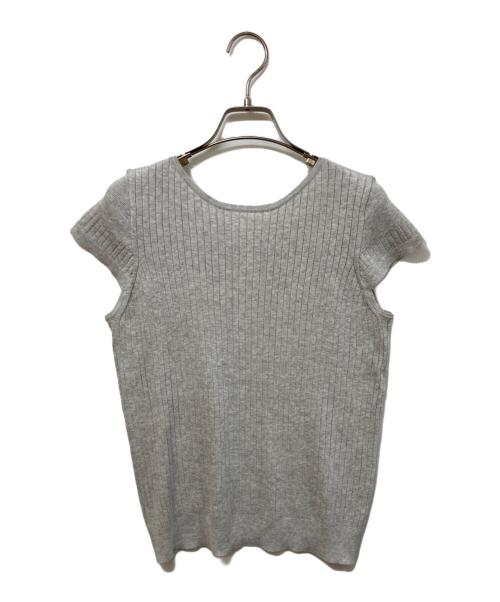 sacai luck（サカイラック）sacai luck (サカイラック) グレーラッフル半袖ニット グレー サイズ:SIZE 2の古着・服飾アイテム