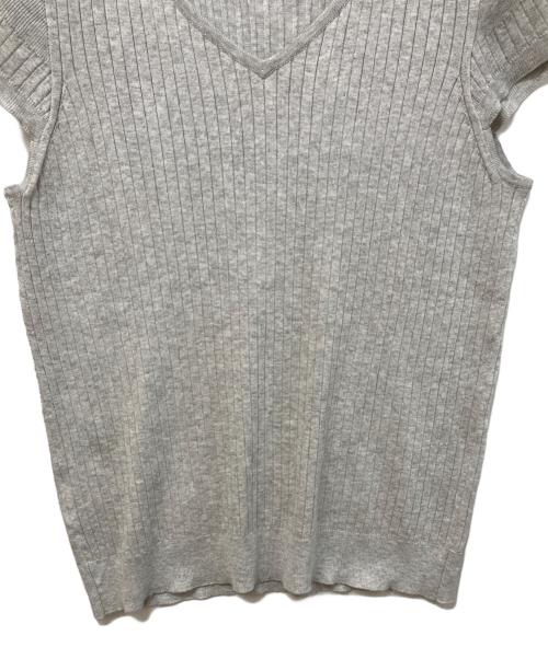 sacai luck（サカイラック）sacai luck (サカイラック) グレーラッフル半袖ニット グレー サイズ:SIZE 2の古着・服飾アイテム