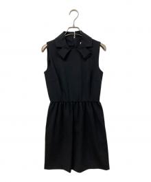 RED VALENTINO（レッドヴァレンティノ）の古着「ノースリーブワンピース」｜ブラック