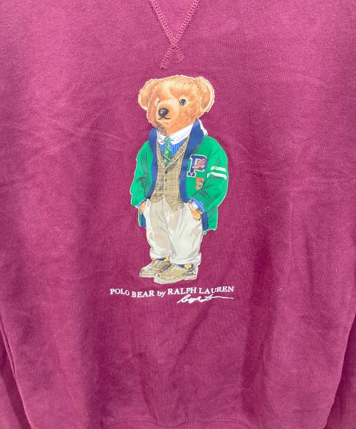 POLO RALPH LAUREN（ポロ・ラルフローレン）POLO RALPH LAUREN (ポロ・ラルフローレン) プリントスウェット ボルドー サイズ:SIZE XSの古着・服飾アイテム