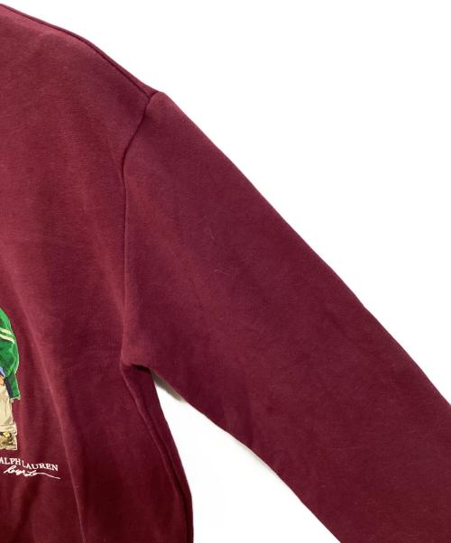 POLO RALPH LAUREN（ポロ・ラルフローレン）POLO RALPH LAUREN (ポロ・ラルフローレン) プリントスウェット ボルドー サイズ:SIZE XSの古着・服飾アイテム