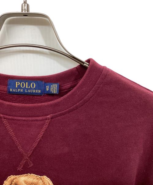 POLO RALPH LAUREN（ポロ・ラルフローレン）POLO RALPH LAUREN (ポロ・ラルフローレン) プリントスウェット ボルドー サイズ:SIZE XSの古着・服飾アイテム