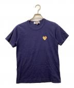 PLAY COMME des GARCONSプレイコムデギャルソン）の古着「ハートロゴTシャツ」｜ネイビー