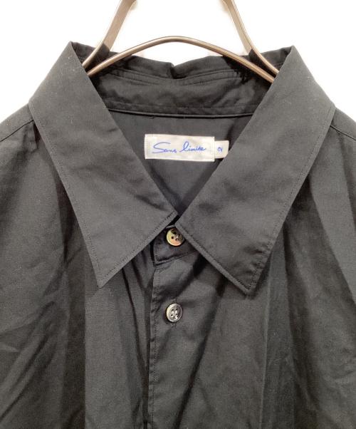 sans limite（サンリミット）sans limite (サンリミット) レギュラーボックスシャツ ブラック サイズ:	SIZE 2の古着・服飾アイテム