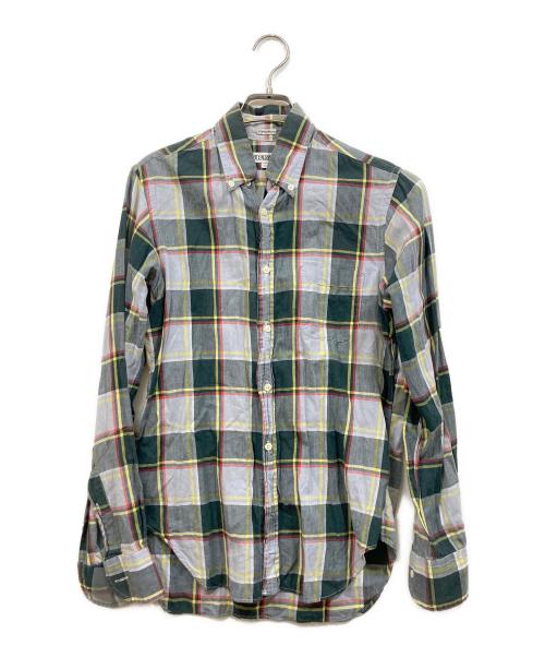 INDIVIDUALIZED SHIRTS（インディビジュアライズドシャツ）INDIVIDUALIZED SHIRTS (インディビジュアライズドシャツ) シャツ グリーン×グレー サイズ:SIZE14 1/2-32の古着・服飾アイテム