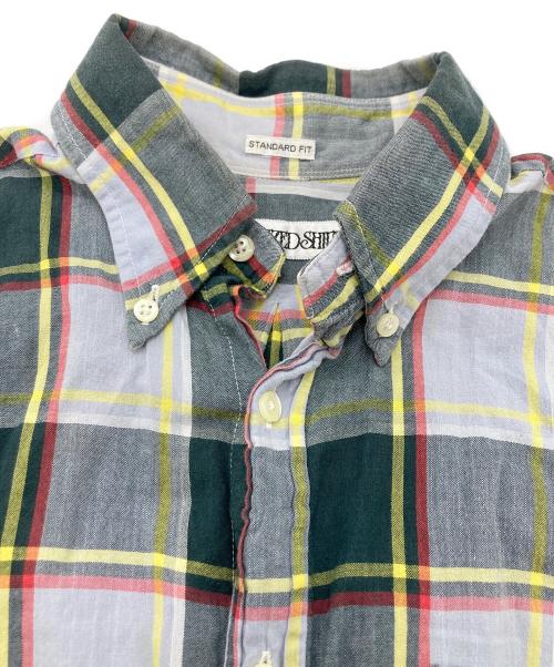 INDIVIDUALIZED SHIRTS（インディビジュアライズドシャツ）INDIVIDUALIZED SHIRTS (インディビジュアライズドシャツ) シャツ グリーン×グレー サイズ:SIZE14 1/2-32の古着・服飾アイテム