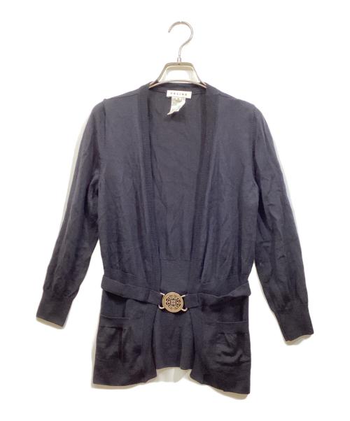 CELINE（セリーヌ）CELINE (セリーヌ) バックルニットカーディガン ブラック サイズ:SIZE Mの古着・服飾アイテム