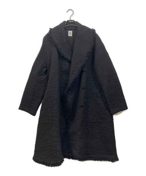 HaaT（ハート）HaaT (ハート) 刺し子フリンジウールコート ブラック サイズ:３の古着・服飾アイテム