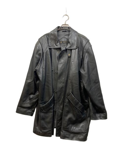 LANVIN（ランバン）LANVIN (ランバン) ラムレザーコート ブラック サイズ:F50-36の古着・服飾アイテム
