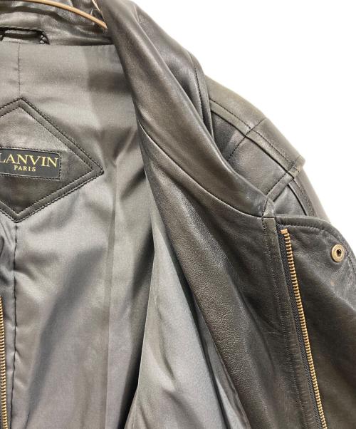 LANVIN（ランバン）LANVIN (ランバン) ラムレザーコート ブラック サイズ:F50-36の古着・服飾アイテム