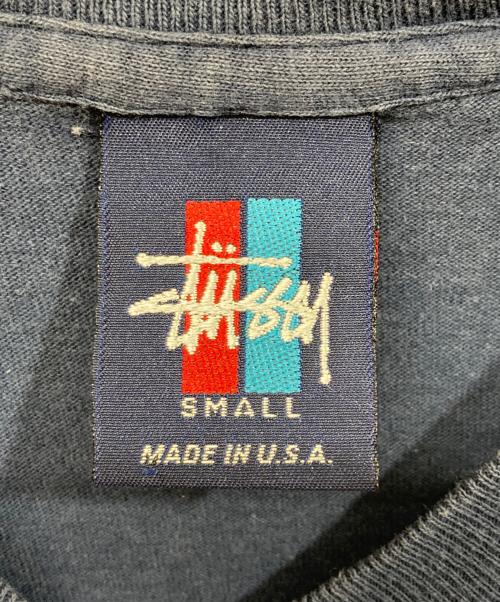 stussy（ステューシー）stussy (ステューシー) カモ柄ロゴプリントＴシャツ ネイビー サイズ:SIZE Sの古着・服飾アイテム
