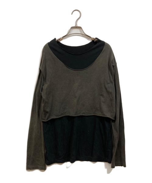 PERVERZE（パーバーズ）PERVERZE (パーバーズ) レイヤードカットソー ブラウン サイズ:SIZE Freeの古着・服飾アイテム