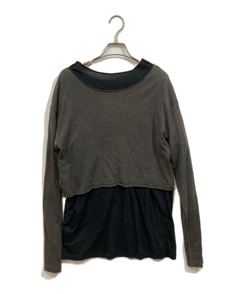 PERVERZE（パーバーズ）PERVERZE (パーバーズ) レイヤードカットソー ブラウン サイズ:SIZE Freeの古着・服飾アイテム