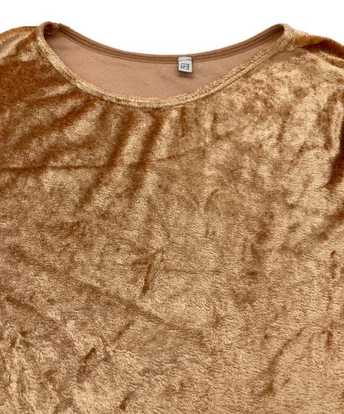 BASERANGE（ベースレンジ）BASERANGE (ベースレンジ) ベロアＴシャツ ベージュ サイズ:Mの古着・服飾アイテム